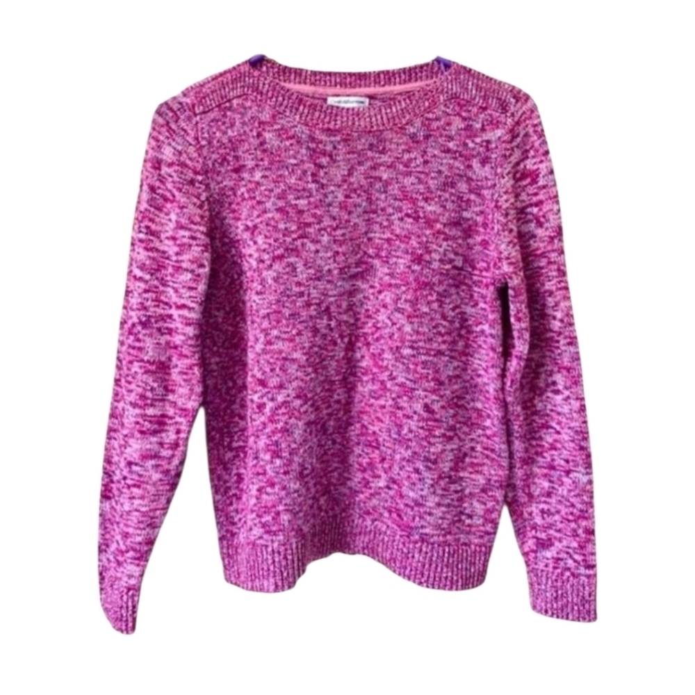 Croft & Barrow Womens Pink camo longsleeve sweater M/L - Picture 2 of 8